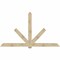 Ekena Millwork Redmond Rough Sawn Timber Gable Bracket, Douglas Fir, 108"W x 63"H x 6"D x 6"F, 14/12 Pitch GBW108X63X0606RED00RDF - alternate 1